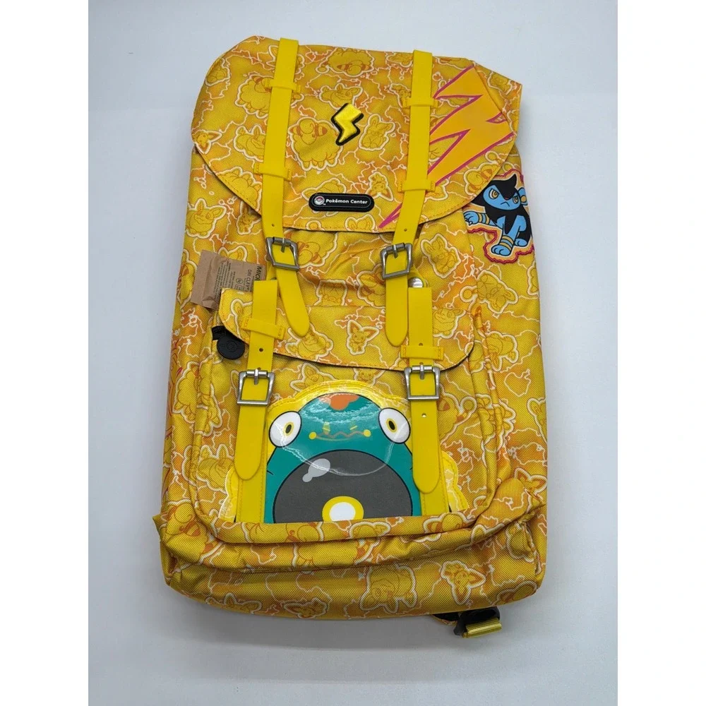 Pokemon Center Electric Type Pikachu Luxray Bellibolt Yellow Rucksack Backpack